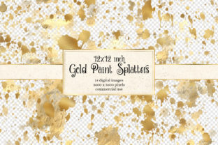 12x12 Gold Splatter Overlays & Textures