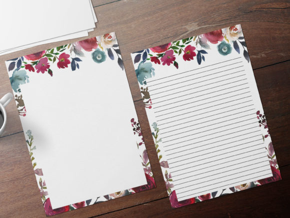 Colorful Digital Note Stationary Paper and Print Templates