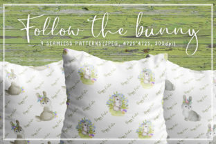 Follow the Bunny Watercolor Easter Seam and Patterns