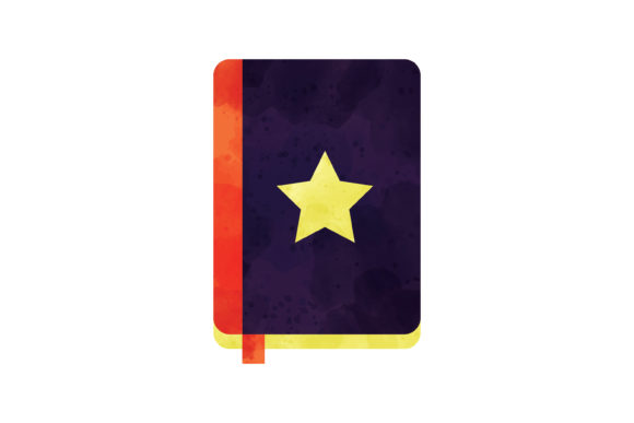 Halloween Watercolor Icon Magic Book & Icons