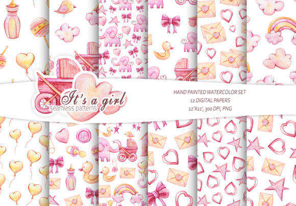 It's a Girl Seamless Patterns