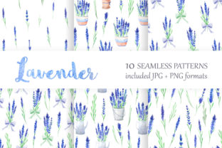 Lavender Watercolor Seamless Pattern