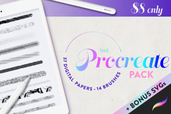 Procreate Bundle Pack Texture Digital Brushes