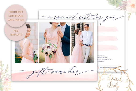 PSD Photo Gift Card Template 58 and Print Templates