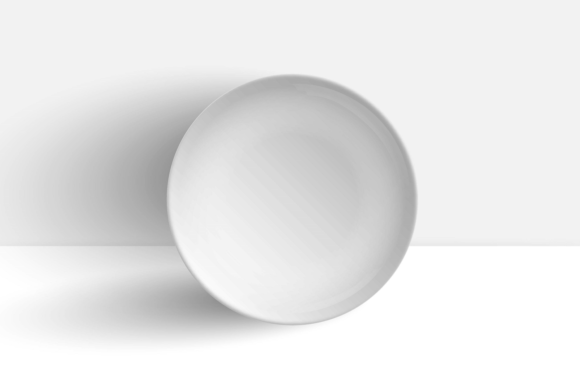 Realistic Blank Plate Mockup for Kitchenware