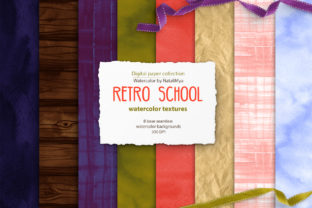Retro School Seamless Textures for Backgrounds