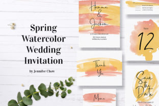 Spring Watercolor Wedding Stationery Set