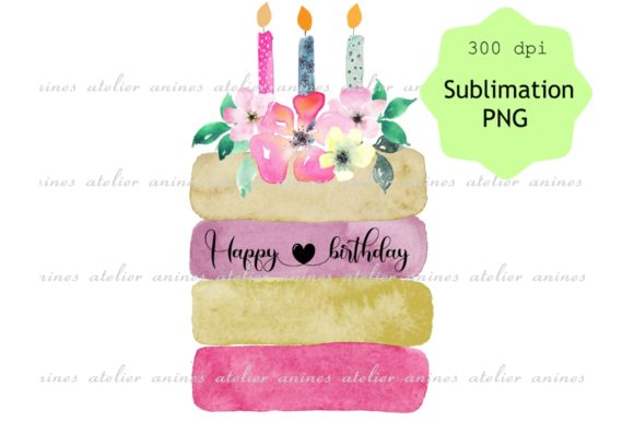 Sublimation Happy Birthday Cake and Crafts