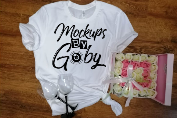 Valentine's Day Mockup, White T-Shirts