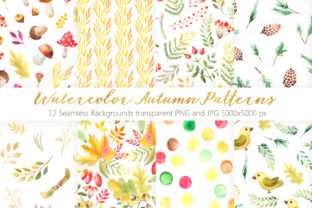 Watercolor Autumn Patterns Vol.2 and Patterns