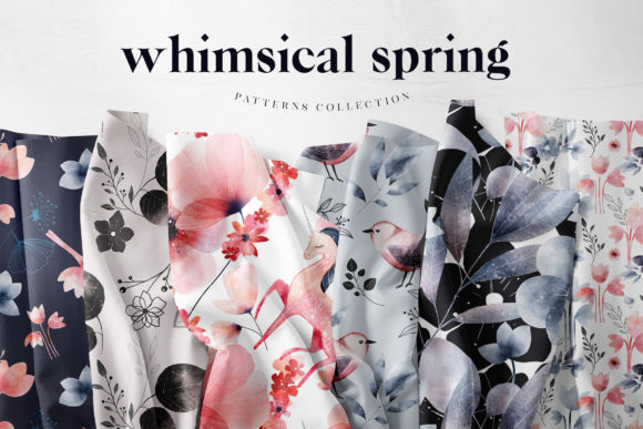 Whimsical Floral Digital Paper Pack: Patterns with Personality